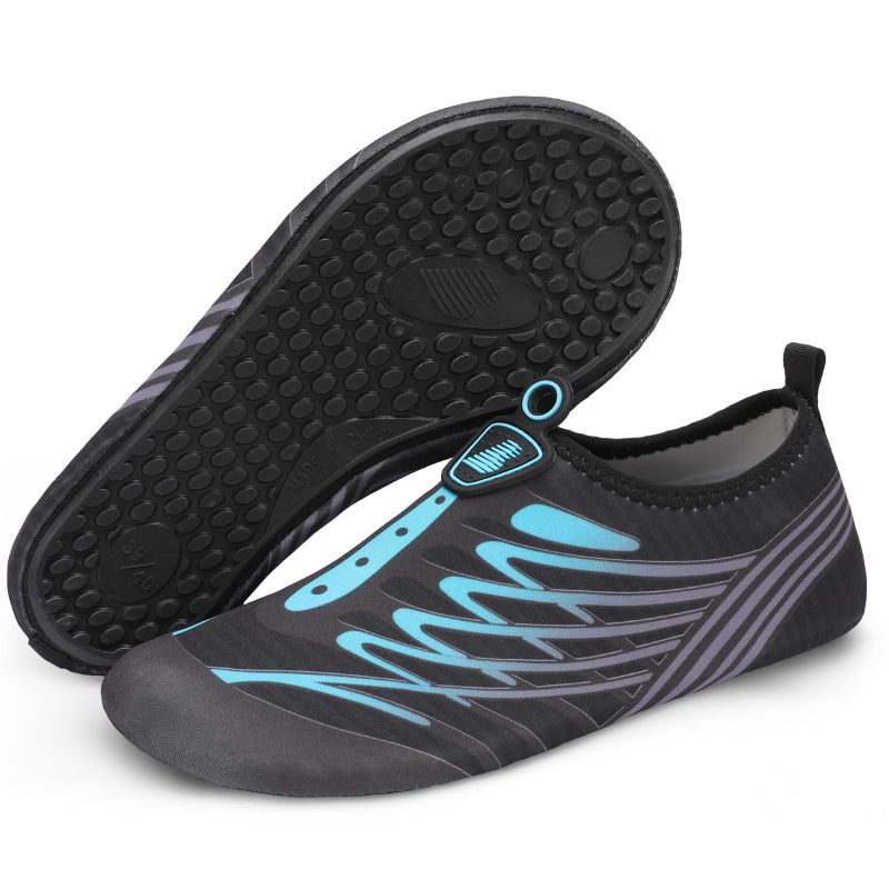 BARERUN Water Shoes Women's Men's Outdoor Beach Swimming Aqua Socks Quick-Dry Barefoot Shoes Surfing Yoga Pool Exercise Blue 6.5-7.5 Women/5-6 Men - Image 5